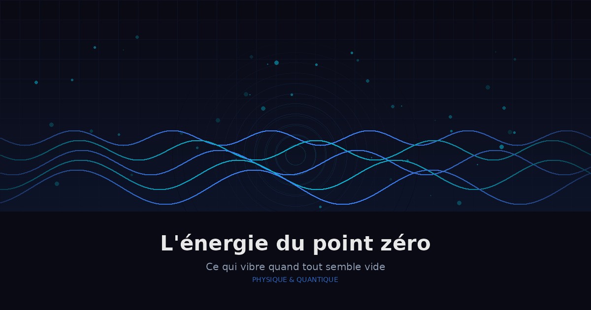 L'énergie du point zéro : ce qui vibre quand tout semble vide